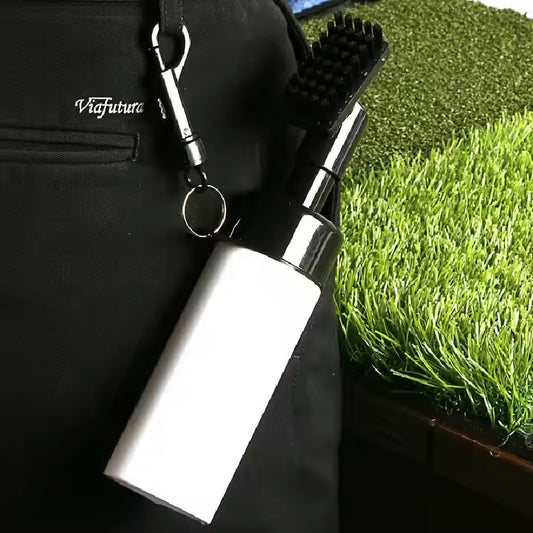 Golf club washer bottle with brush